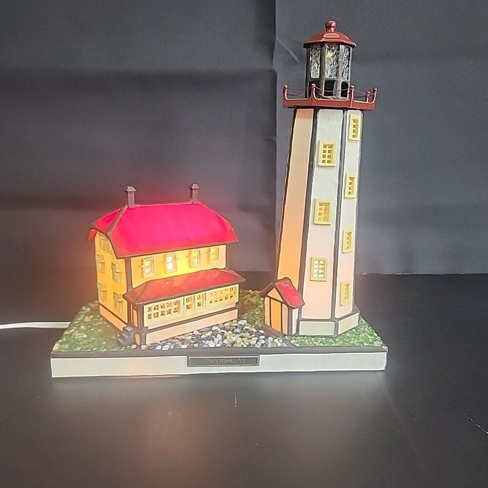 Coastal Heritage Stained Glass Replica Lighthouse, Sandy Hook NJ by Bill Job #'d